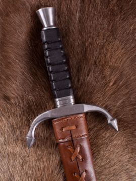 Renaissance dagger with leather sheath, show fighting dagger, SK-C