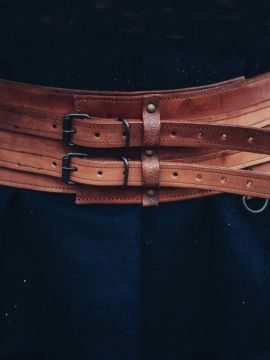 Robust Viking belt Loki cognac brown 120 cm