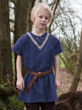 Children's tunic Ailrik short sleeve blue 146