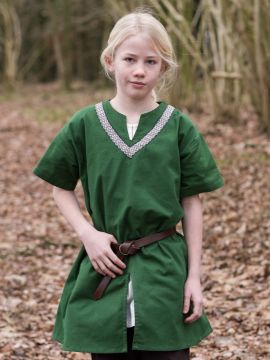 Children's tunic Ailrik short sleeve green 146