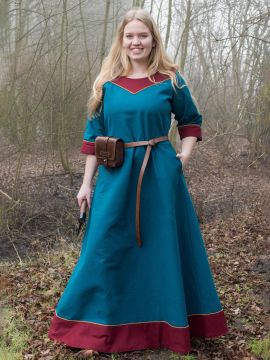Medieval dress Gesine petrol
