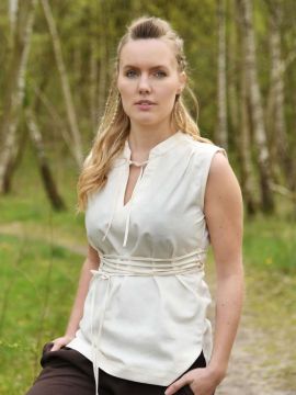 Sleeveless blouse Levke nature XL