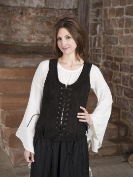 Caty leather bodice black XL