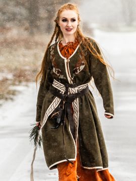 Viking Birka coat Skadi olive
