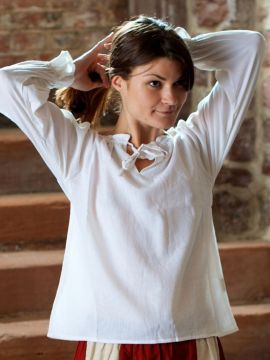 Blouse with lacing XL | nature