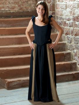 Corsage with skirt and petticoat S/M | natural/black | XL