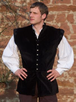 Ludwig" black velvet doublet XL