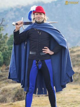 Medieval Bockstenmann woolen cloak blue