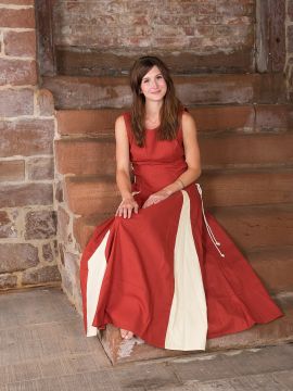 Sleeveless dress rust red M