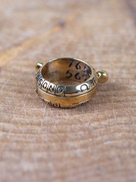 Farmer's ring Carpe Diem brass
