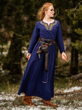 Viking dress Aslaug blue