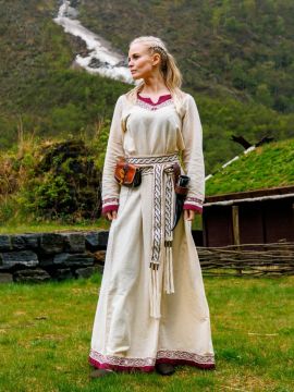 Viking dress Lagertha natural-red L
