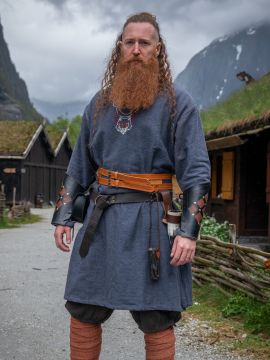 Viking tunic Fenrir blue-grey L