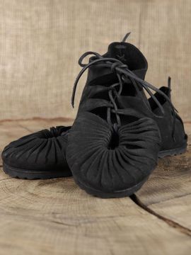 Waistband shoes with solid sole black