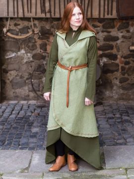 Dala cotton wrap dress lime green S/M