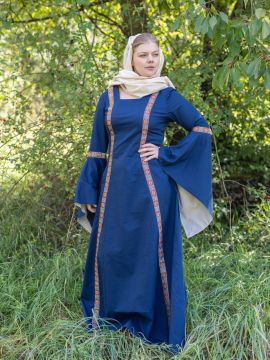 Medieval dress Rahel in blue M