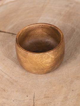 Acacia wood snack bowl