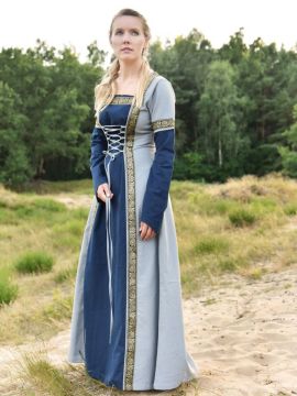 Medieval dress Eleanor blue XL