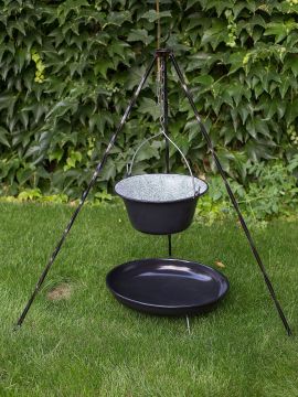 Fire pit - Fire bowl with tripod and pot 16 liters