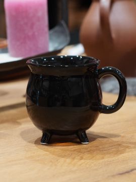 Mug witches cauldron black