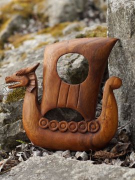 Drinking horn stand "Viking ship"