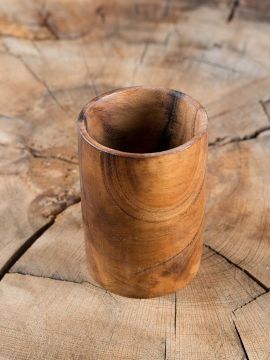 Wooden cup made from acacia wood