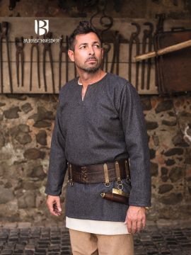 Wool tunic Lodin dark gray