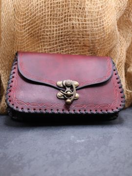 Belt bag with red decoration