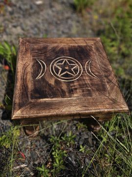 Altar table Triple Moon mango wood
