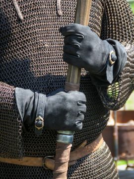 Leather gloves Ulex black M