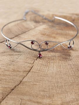 Diadem noble lady - Mørkerød