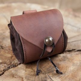 Belt pouch antique dark brown