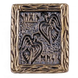 Bronze rune HUGIN and MUNIN