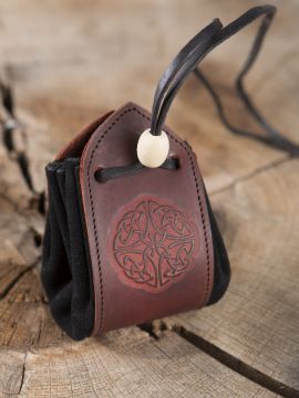 brown leather pouch Celtic knot III