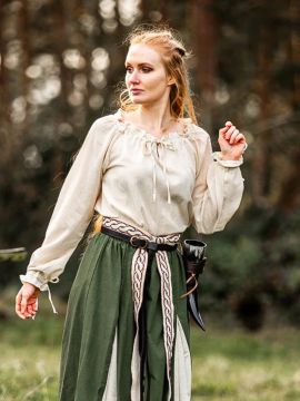 Blouse with lacing nature M