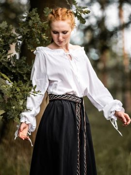 Blouse with lacing white M