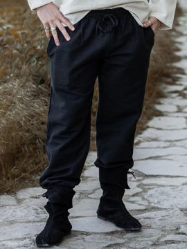 Medieval trousers with drawstring black L