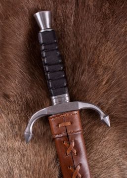 Renaissance dagger with leather sheath, show fighting dagger, SK-C