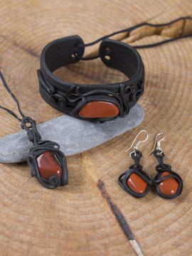 Jasper jewelry set
