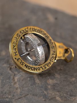 Equatorial sphere Celtic silver/brass