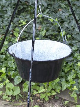 Enameled stockpot with handle 8 liters