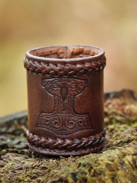 Dice cup with Thor's hammer