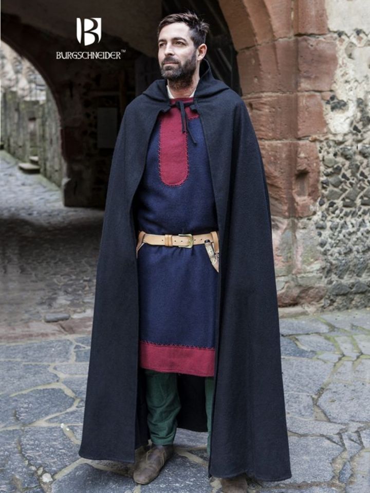 Hibernus black hooded cape L - 155 cm