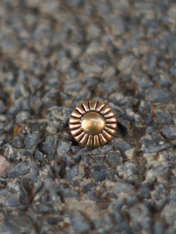Medieval button "Flower" bronze