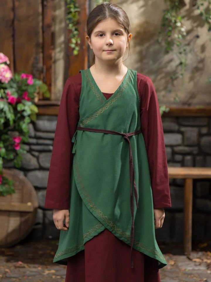 Children's dress Ona green