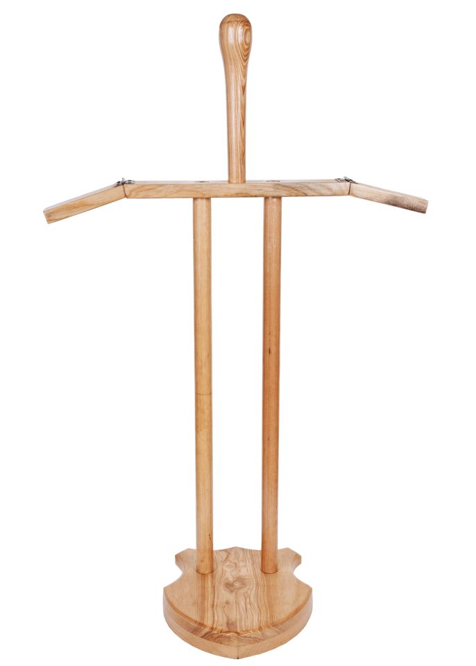 Wooden stand for helmets and armor