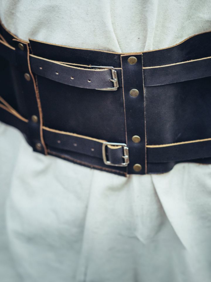 Brown leather Viking belt