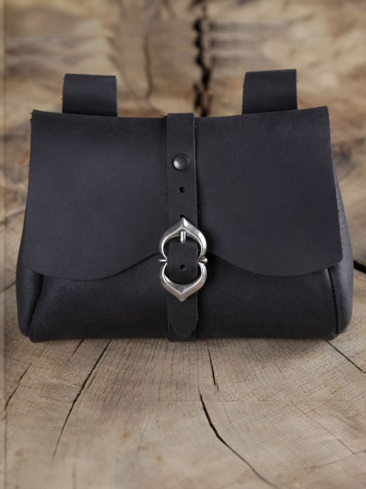 medieval belt pouch black