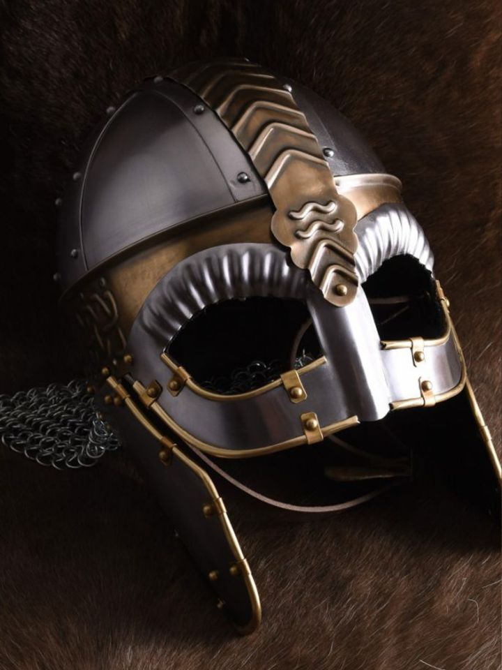 richly decorated spectacle helmet