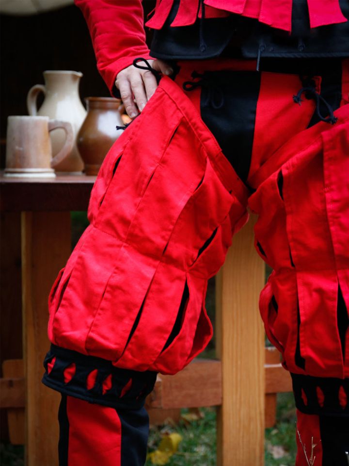 Imperialis leg warmers stripes red-black